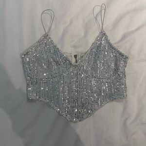 Missguided sequin tank
